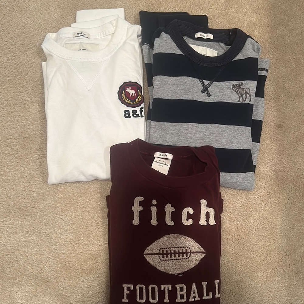 Boys long sleeve shirts. Abercrombie kids size L.